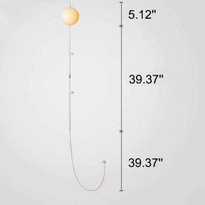Minimalist Long Pole Glass Globe Sconce