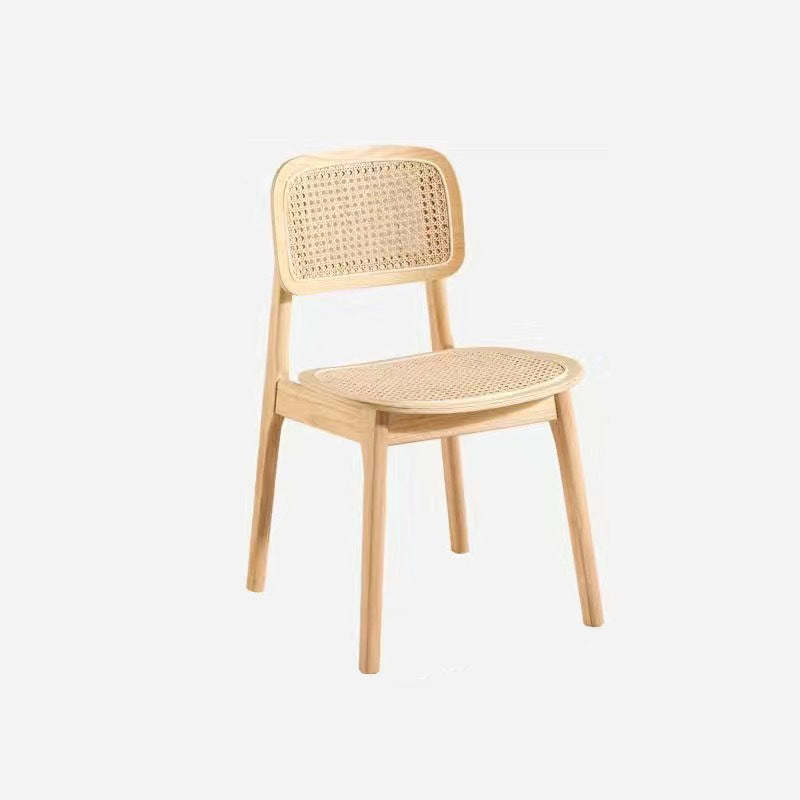 Minimalist Rattan Solid Wood Dining Chair