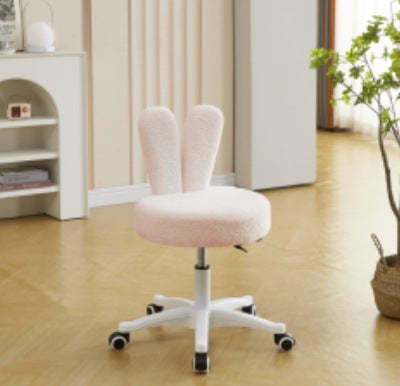 Rabbit-Ear Metal Lambswool Swivel Chair