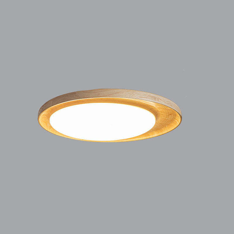 Japanese Minimalist Round Slim LED Flush Mount Light