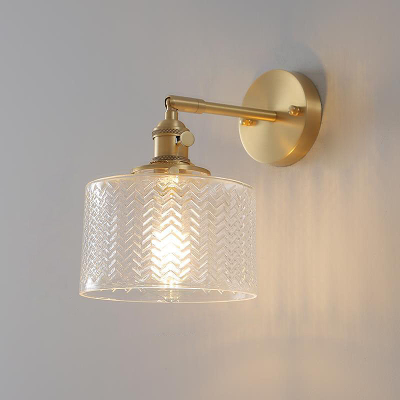 Nordic Minimalist Brass Cylinder Sconce