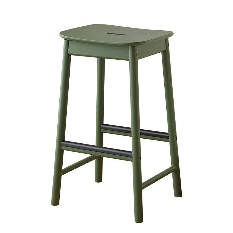 Nordic Wood Rectangular Bar Stool