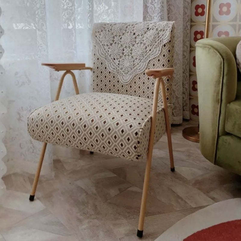 Scandinavian Cushion Steel Accent Chair