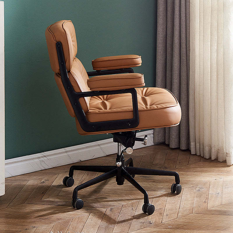 Minimalist Upholstered Leather Desk Chair