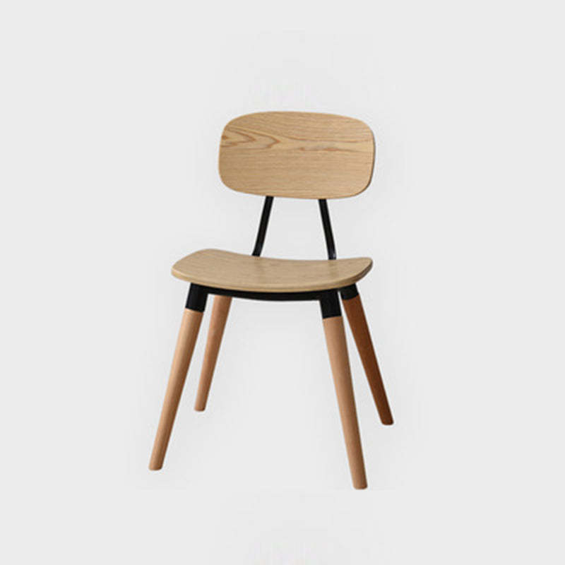 Scandinavian Square Wood Iron Chair