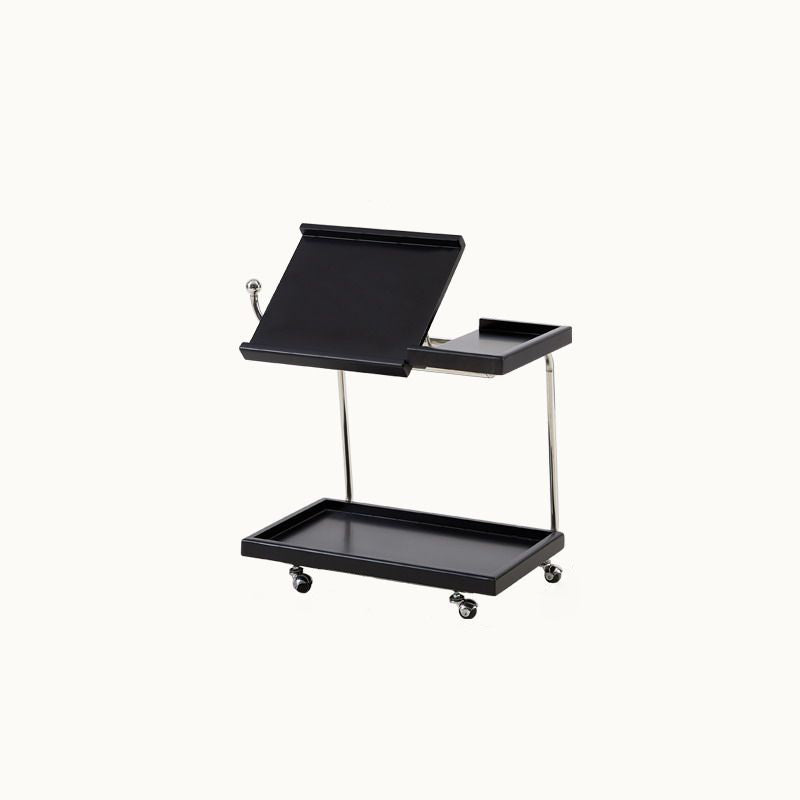 Nordic Wood Stainless Steel Movable Side Table 2-Tier