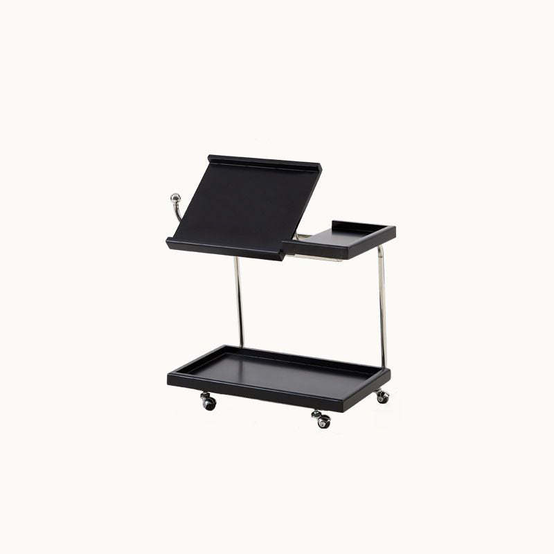 Nordic Wood Stainless Steel Movable Side Table 2-Tier