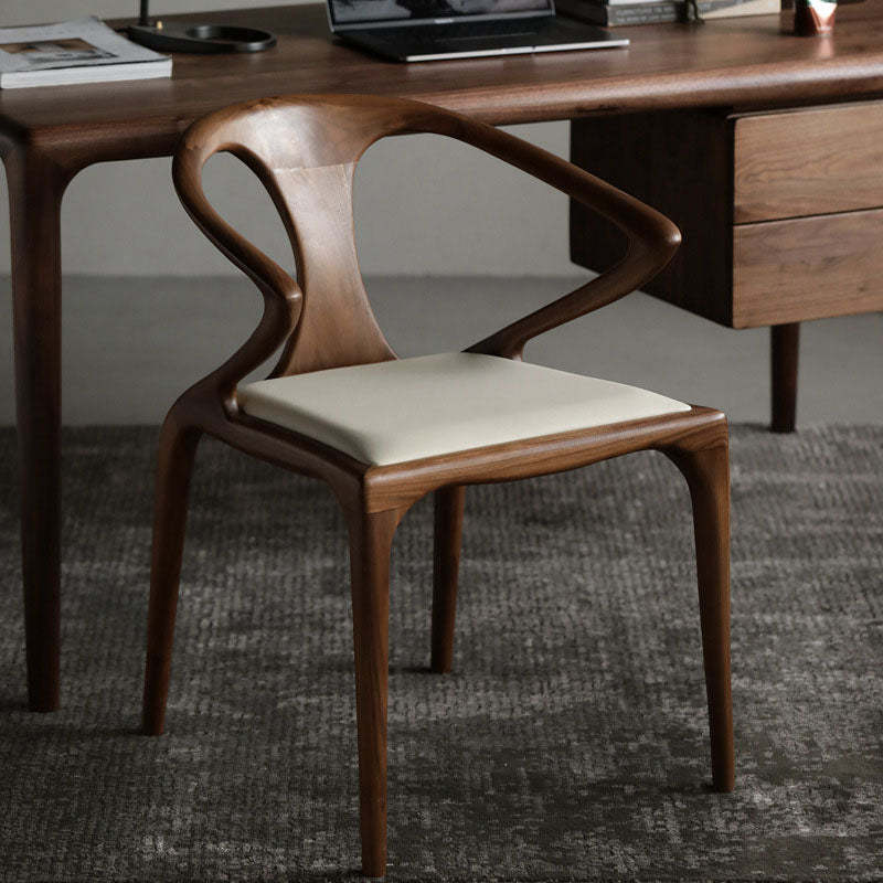 Scandinavian Bent Upholstered Wood Dining Chair