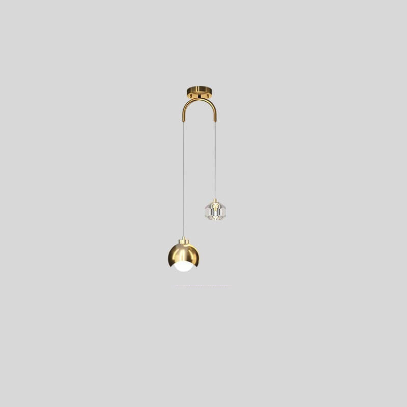 European Iron Brass LED Island Chandelier