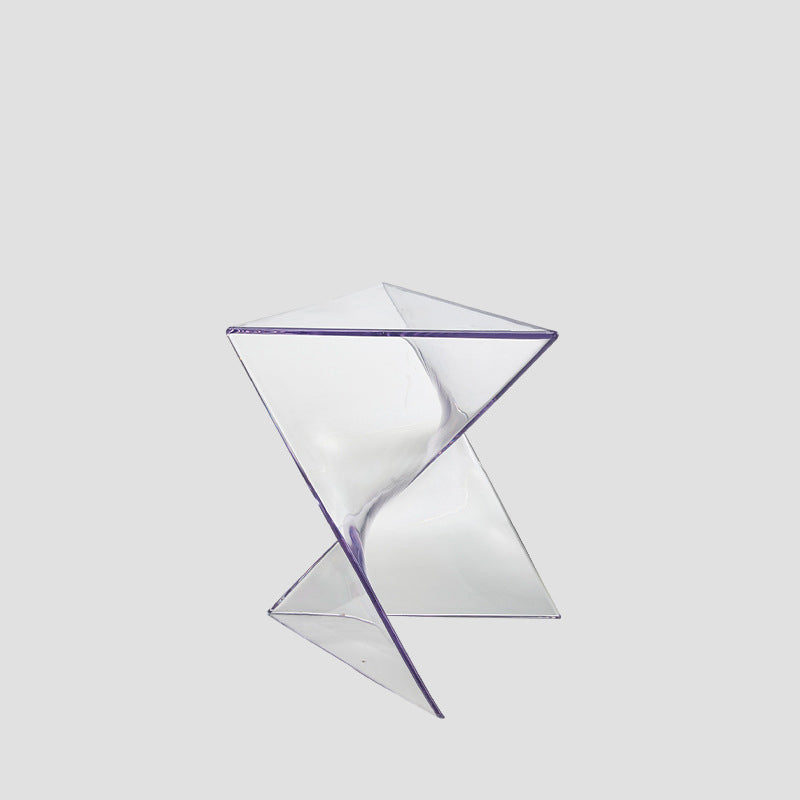Minimalist Irregular Triangle Plastic End Table