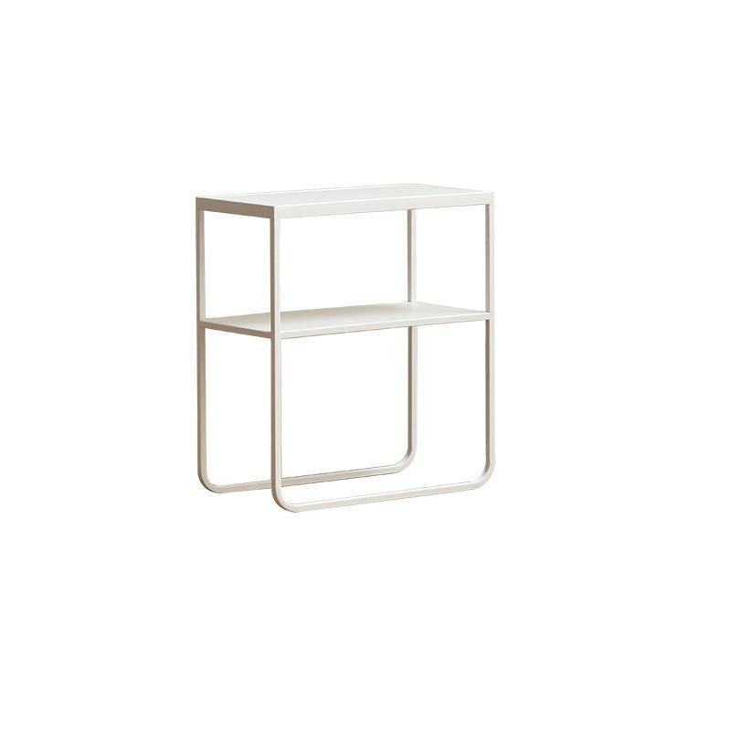 Modern Rectangular Iron 4-Leg Side Table