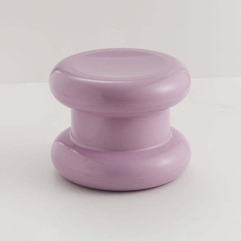 Scandinavian Acrylic Cylinder Vanity Stool — Black