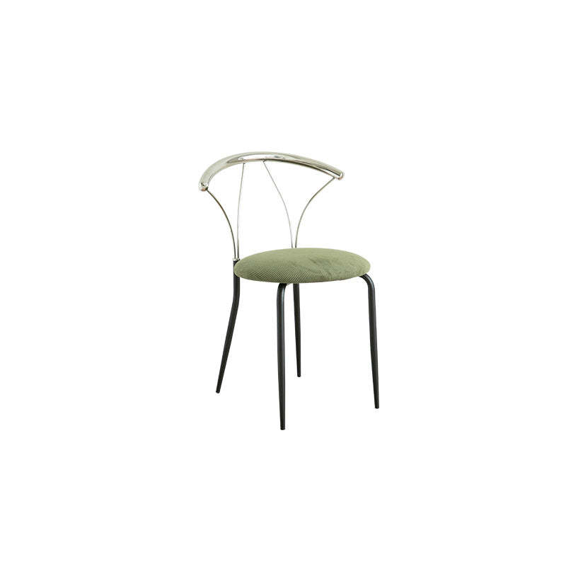 Green steel glass fabric round corduroy dining chairs & benches - nordic