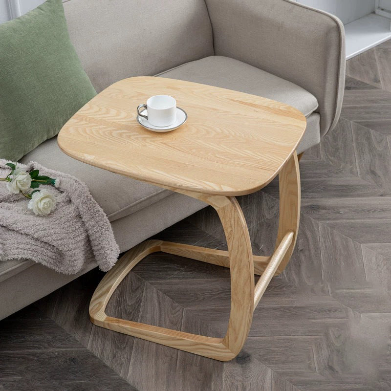 Nordic C-Shape Walnut Ash Wood End Table