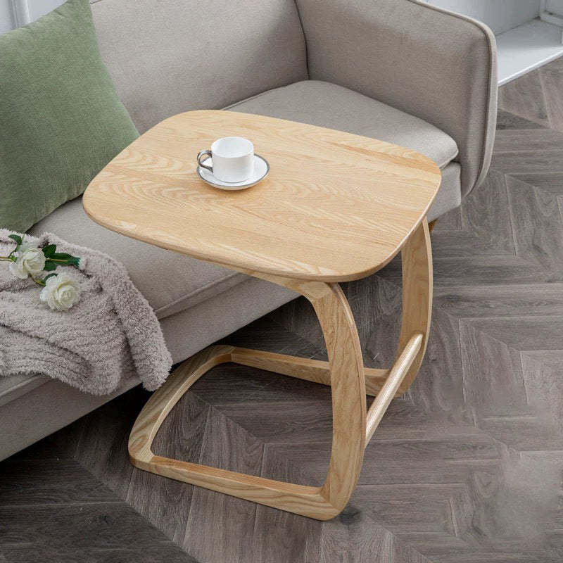 Nordic C-Shape Walnut Ash Wood End Table