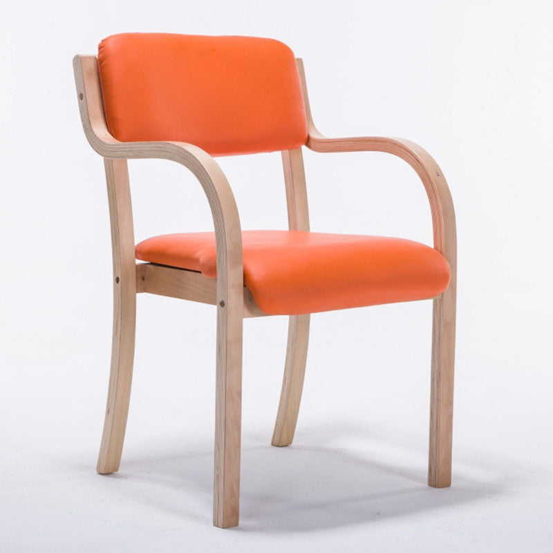 Nordic Wood Fabric Leather Velvet Dining Chair