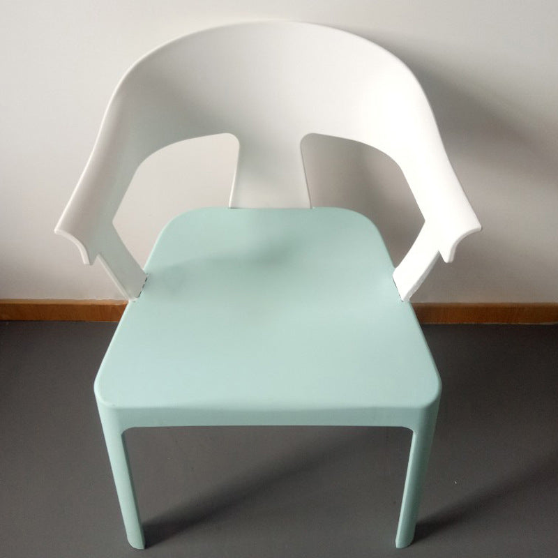 Minimalist Trapezoidal Plastic Dining Chair