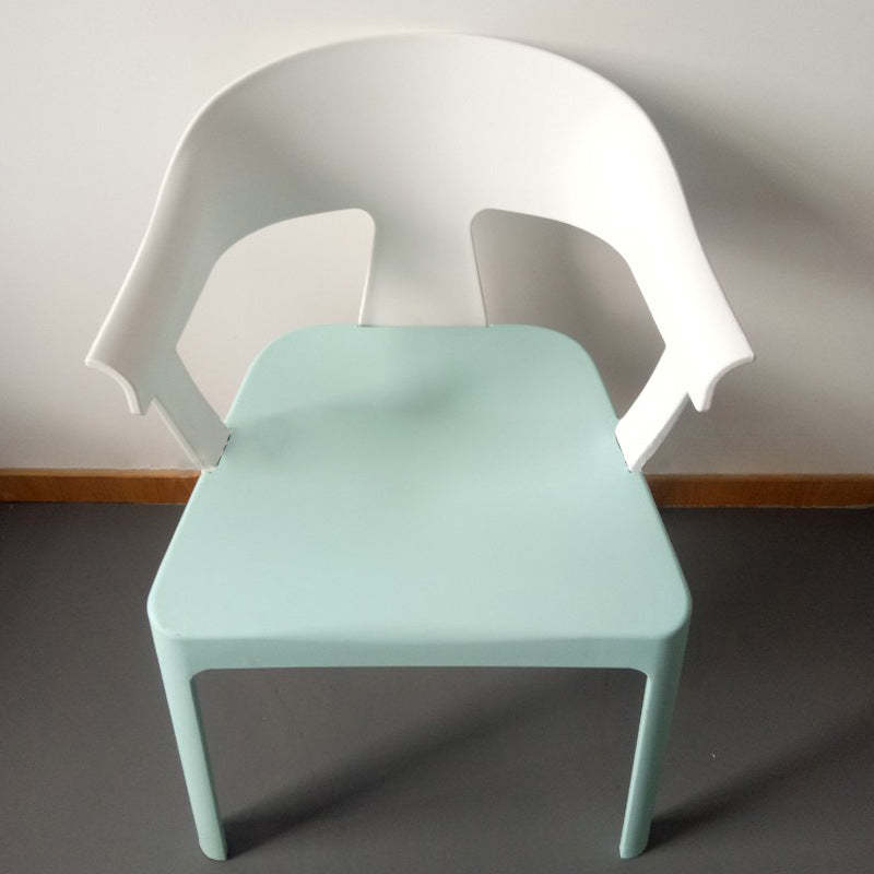 Minimalist Trapezoidal Plastic Dining Chair