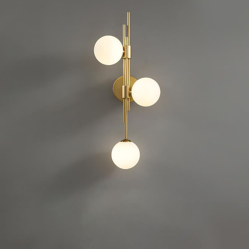 Minimalist orb gray wall sconces, Lighom — Right / Dark Green & Transparent / 220V-240V (UK/AU