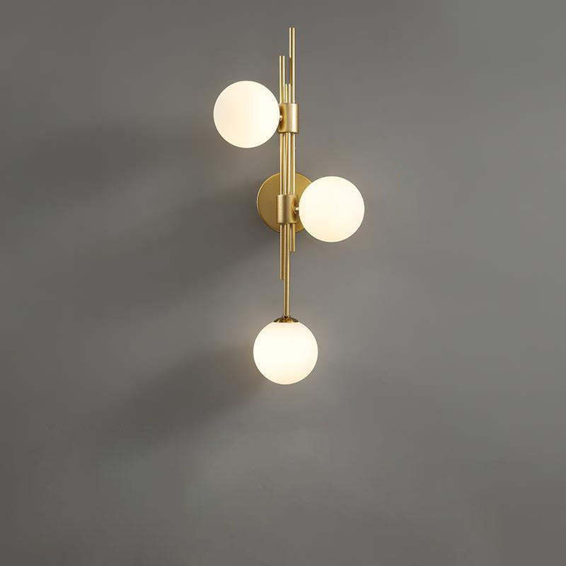 Minimalist orb gray wall sconces, Lighom — Right / Dark Green & Transparent / 220V-240V (UK/AU