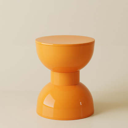 Scandinavian Macaron Hourglass Plastic Footstool