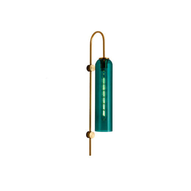 Nordic Luxury Glass Column Bent Arm Sconce