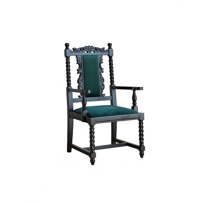 Vintage Curved Wood Dining Chair
