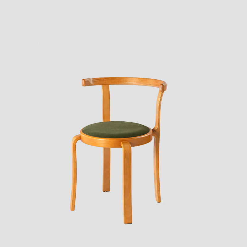 Chinese Wood Flannel Dining Chair