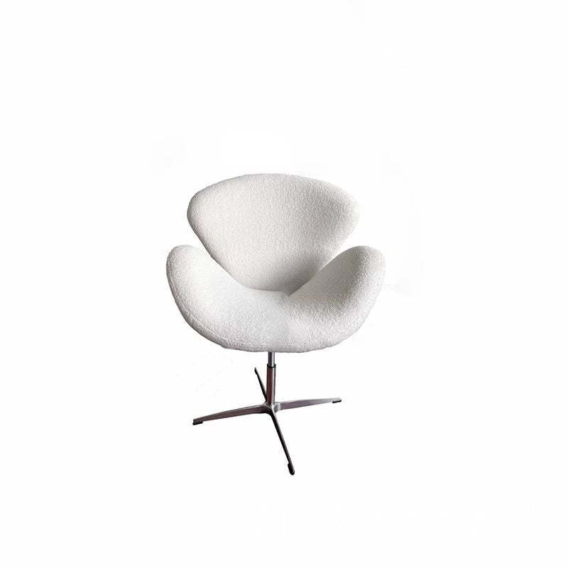 Minimalist Flannel Lambskin Movable Desk Chair