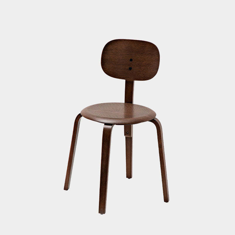 Minimalist Round Cushion Wood Dining Chair