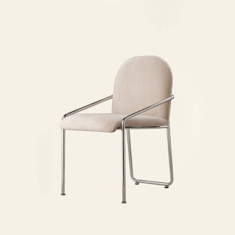 Nordic Velvet Steel Armchair