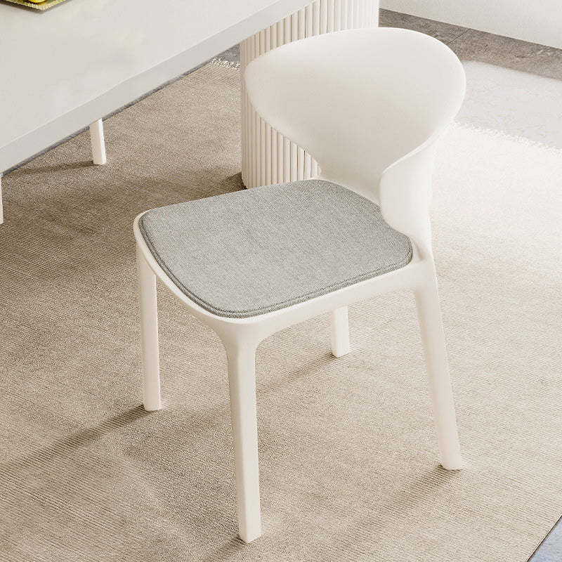 Scandinavian Velvet Ergonomic Stackable Dining Chair — Cushion Included / Orange