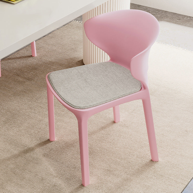 Scandinavian Velvet Ergonomic Stackable Dining Chair — No Cushion / Khaki