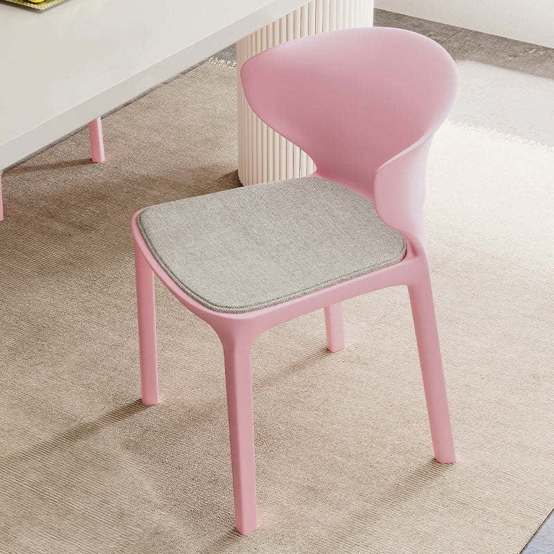 Scandinavian Velvet Ergonomic Stackable Dining Chair — No Cushion / Khaki