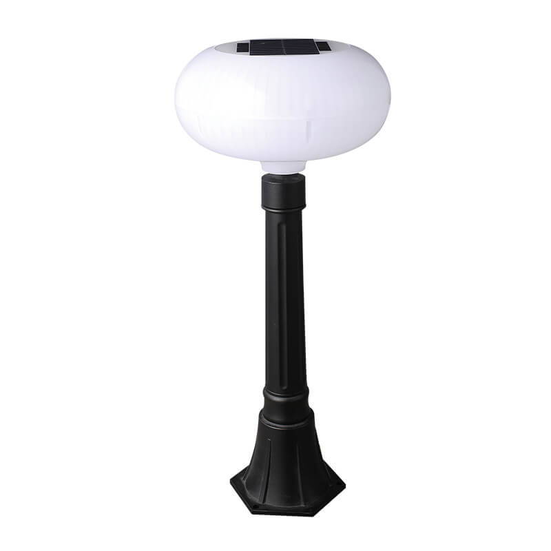 Modern Solar Oval Aluminum LED Outdoor Light