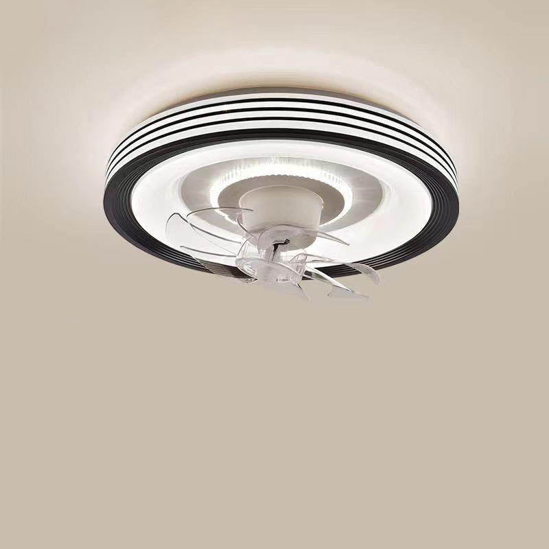 Minimalist Round LED Flush Mount Fan Light