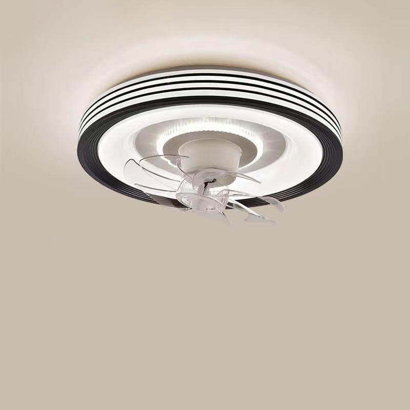 Minimalist Round LED Flush Mount Fan Light
