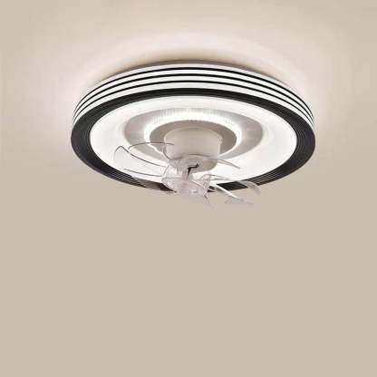 Minimalist Round LED Flush Mount Fan Light