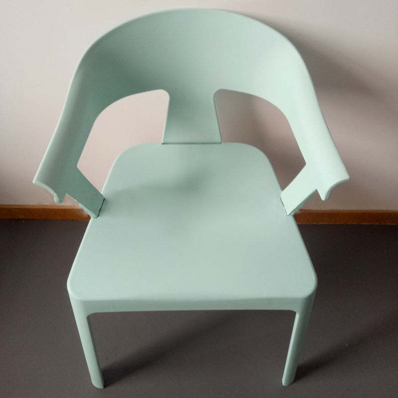 Minimalist Trapezoidal Plastic Dining Chair