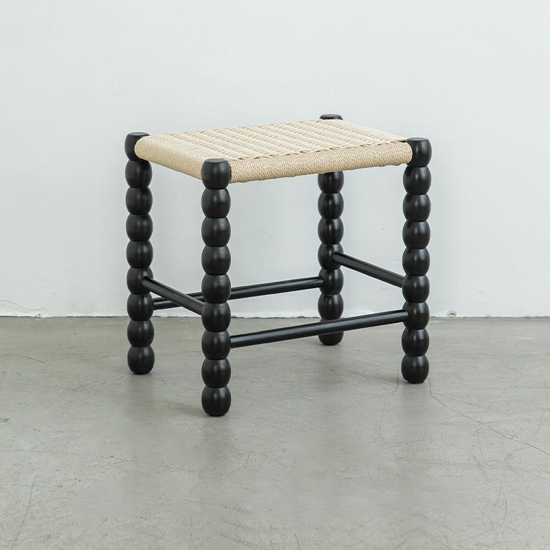 Vintage Gourd Wood Rope Stool