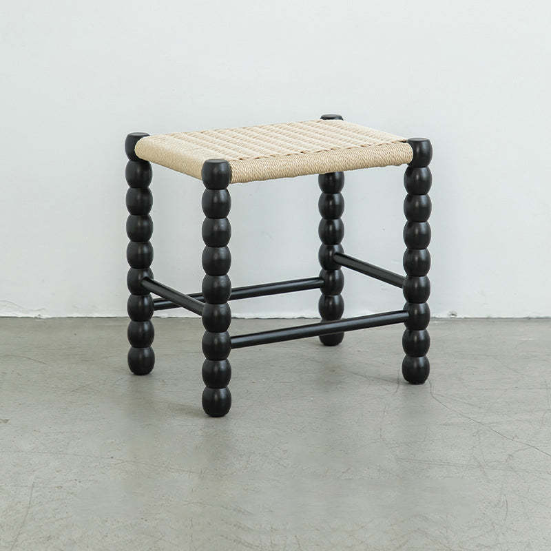 Vintage Gourd Wood Rope Stool