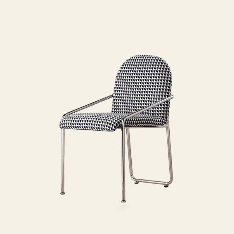 Nordic Velvet Steel Armchair