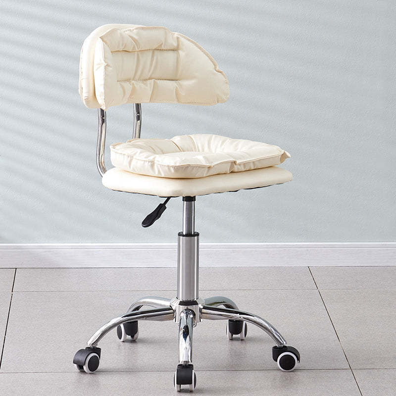 Minimalist Leather Metal Bar Stool With Backrest Adjustable