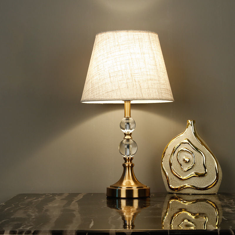 Minimalist Column Crystal Iron Fabric Lamp — B / 110V-120V For US/CA