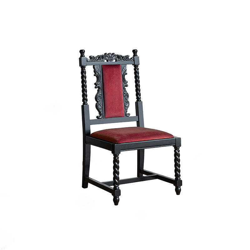 Vintage Curved Wood Dining Chair
