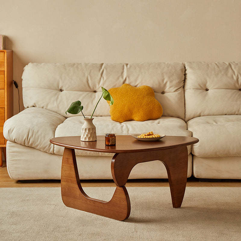 Vintage Triangle Solid Wood Coffee Table
