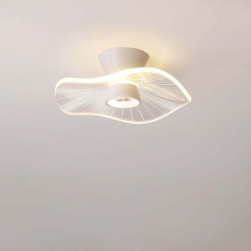 Round Rose Flower Iron Acrylic LED Flush Ceiling Light