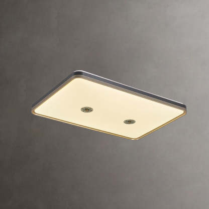 Chinese Square Geometric Acrylic LED Flush Mount Light