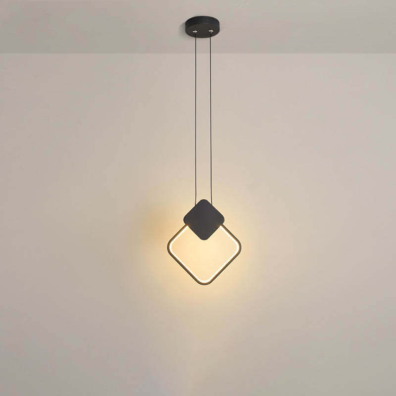 Minimalist Iron Silicone Geometric Round LED Pendant Light
