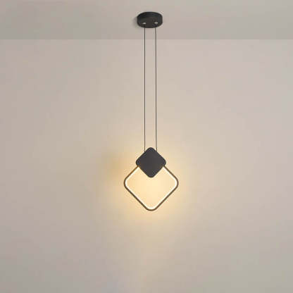 Minimalist Iron Silicone Geometric Round LED Pendant Light
